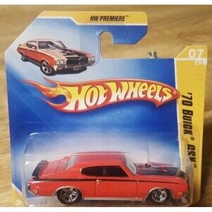 Hot Wheels '70 Buick GSX Red 1:64 Scale HW Premiere on SHORT CARD 2009 New